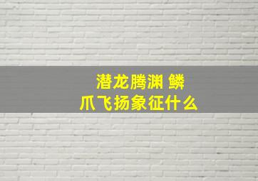 潜龙腾渊 鳞爪飞扬象征什么